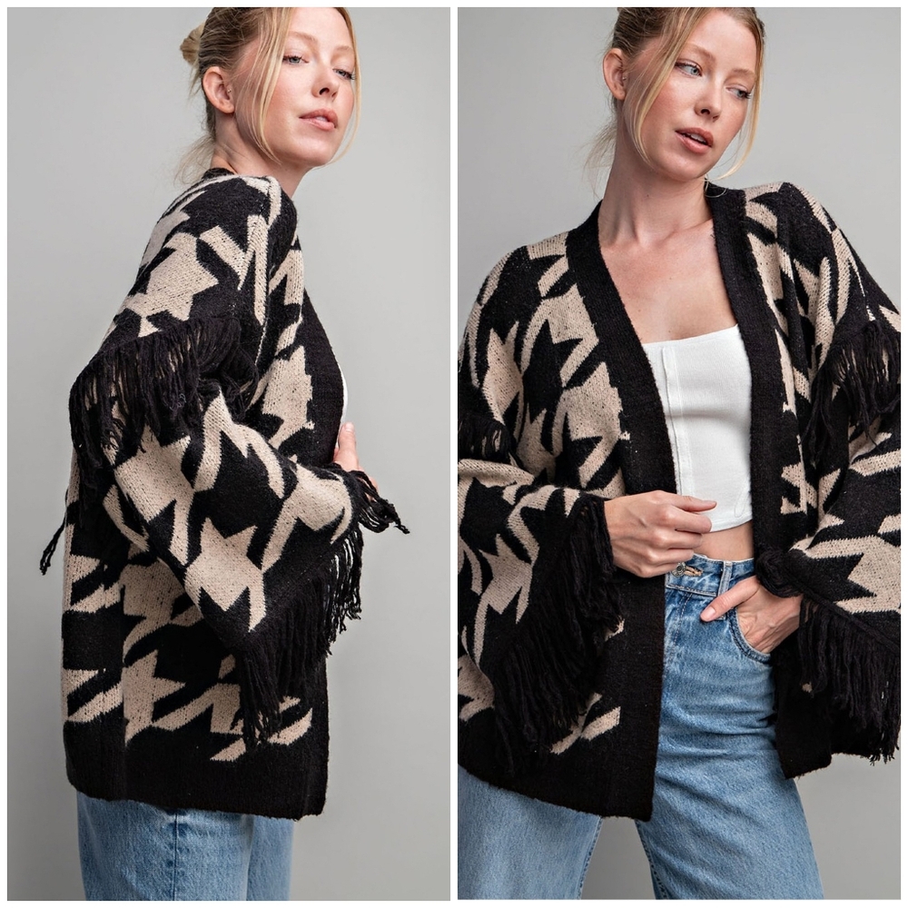 ee:some Boho Cozy Chic Oversized Fringe Cardigan - Picture 9 of 10